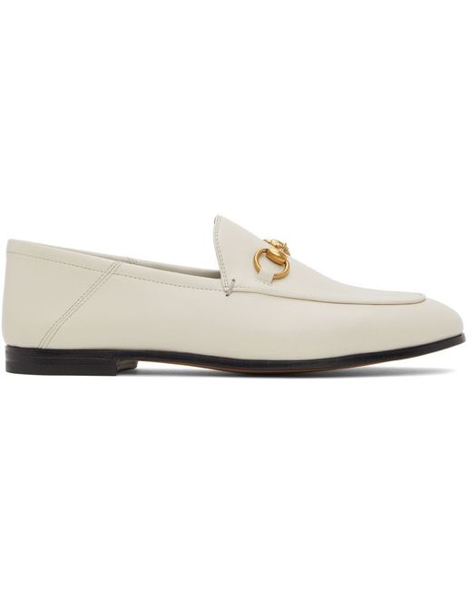 Gucci Off Leather Horsebit Loafers