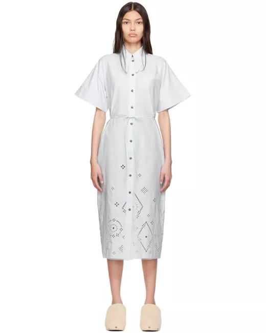 Ganni Organic Cotton Midi Dress