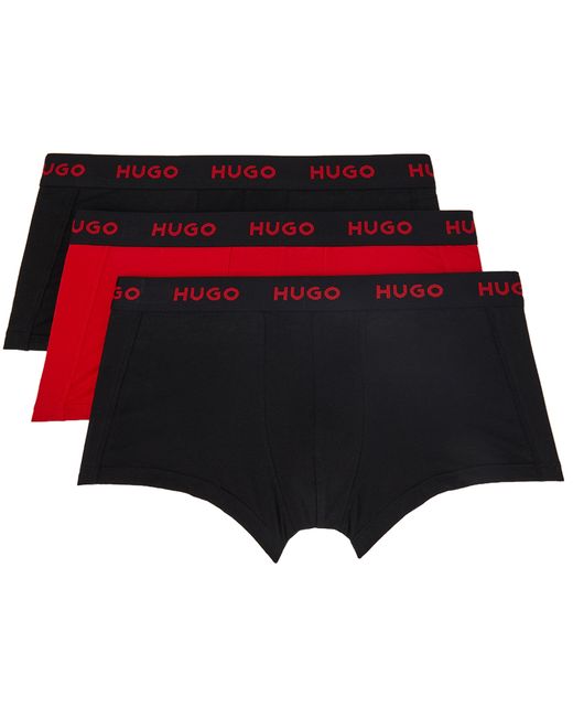 Hugo Boss Three-Pack Black Logo Boxer Briefs