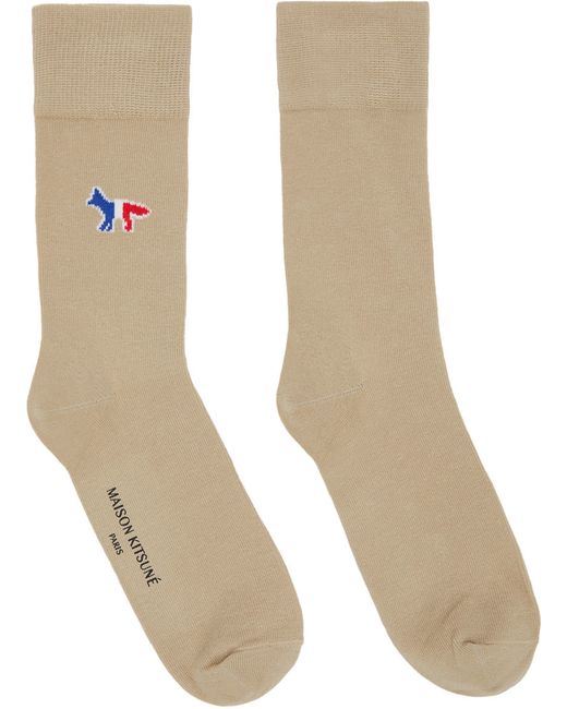 Maison Kitsuné Tricolor Fox Socks