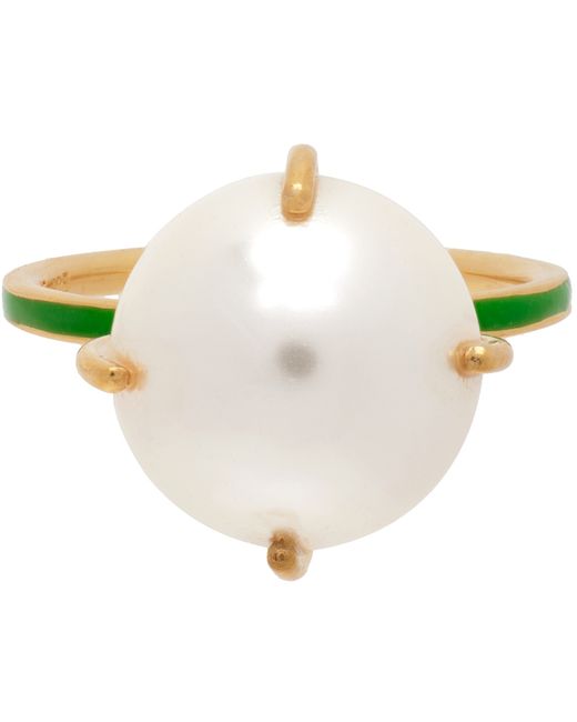 Veert Gold Pearl Stack Ring