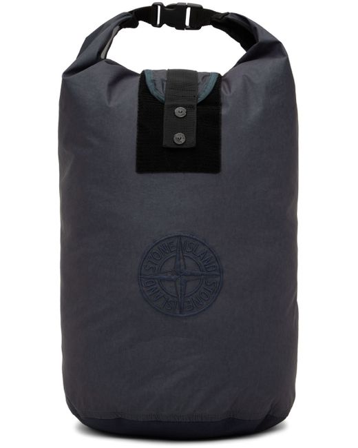 Stone Island Navy Roll Top Backpack