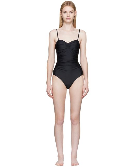Ganni Ruched One-Piece Swimsuit