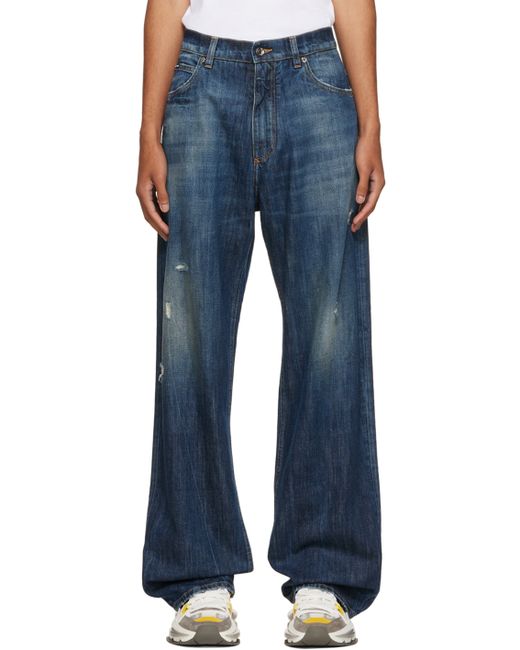 Dolce & Gabbana Indigo Distressed Jeans