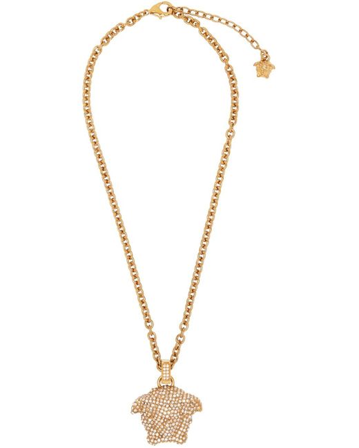 Versace Gold Crystal La Medusa Necklace