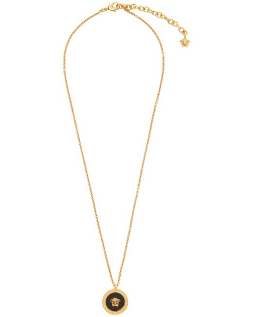 Versace Gold Enameled Medusa Necklace