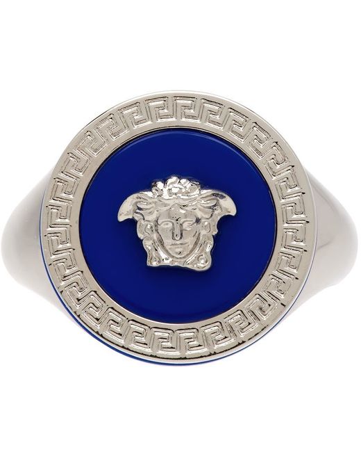 Versace Blue Medusa Ring