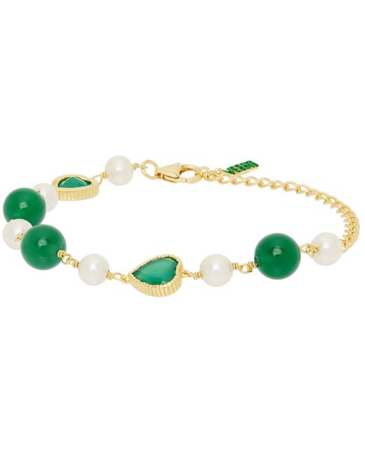 Veert Gold Onyx Freshwater Pearl Bracelet