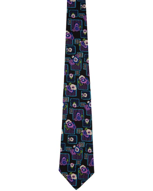 Anna Sui Exclusive Black Flower Tie