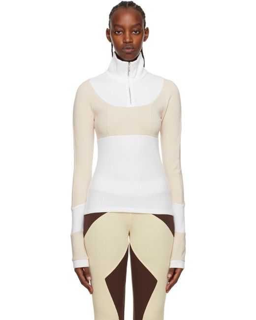 Kijun White Half-Zip Sweater