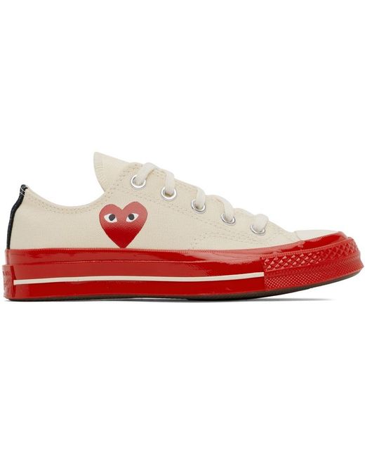Comme Des Garçons Play Off Red Converse Edition Chuck 70 Sneakers