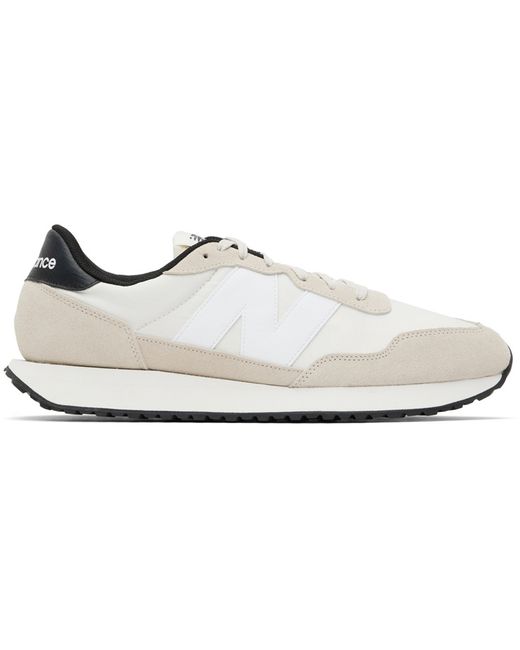 New Balance White Taupe 237V1 Sneakers