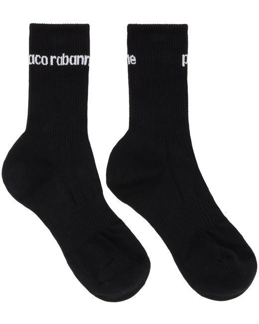 Paco Rabanne Black Jacquard Socks