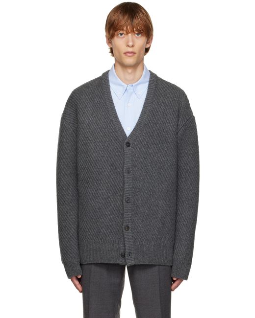 Solid Homme Ribbed Cardigan