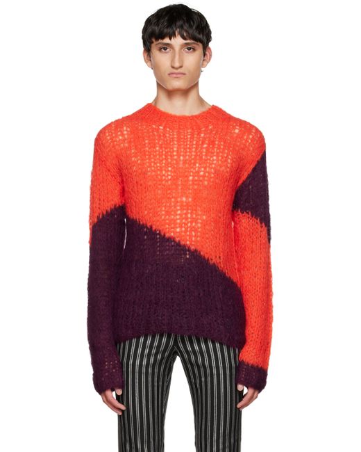 Anna Sui Exclusive Orange Purple Nuwave Sweater