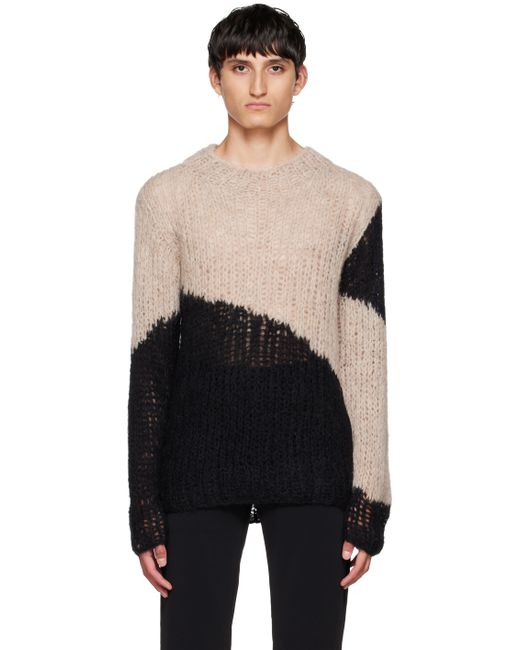 Anna Sui Exclusive Beige Black Nuwave Sweater