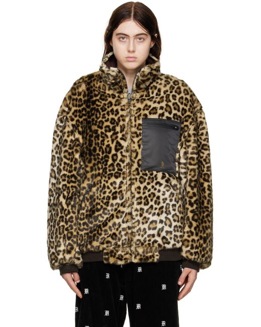 R13 Leopard Faux-Fur Reversible Jacket