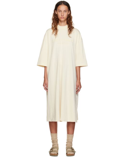 Essentials Off Short Sleeve Midi Dress