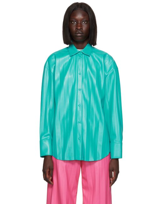 Msgm Faux-Leather Shirt