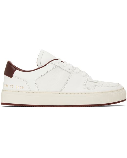 Common Projects White Burgundy Decades Sneaker