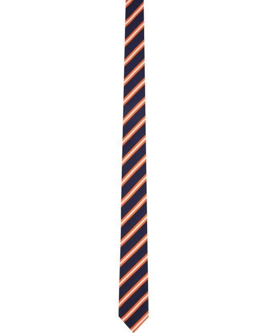 Thom Browne Navy Striped Neck Tie