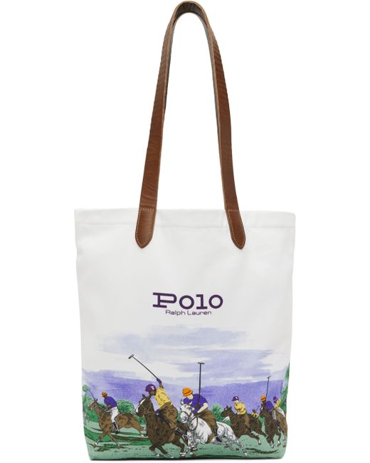 Polo Ralph Lauren Equestrian-Print Shopper Tote Bag