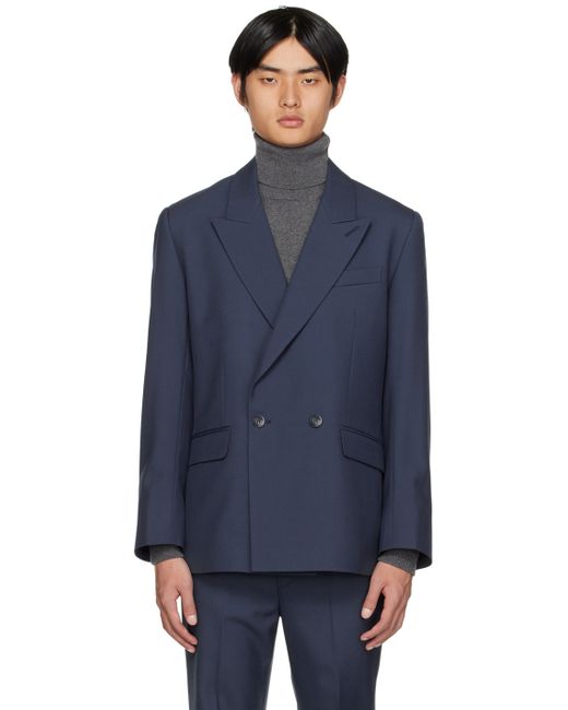Ernest W. Baker Exclusive Navy Double-Breasted Blazer
