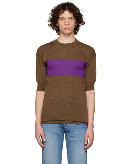 Maison Margiela Brown Striped Sweater