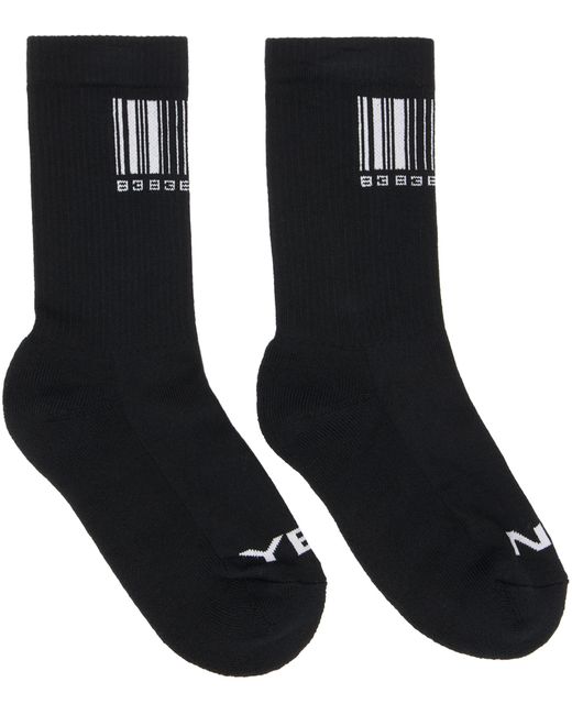 Vtmnts Black Yes/No Socks