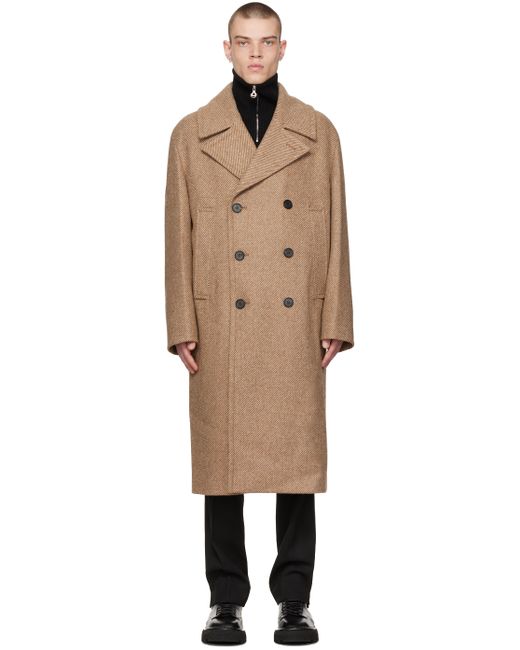 Solid Homme Striped Coat