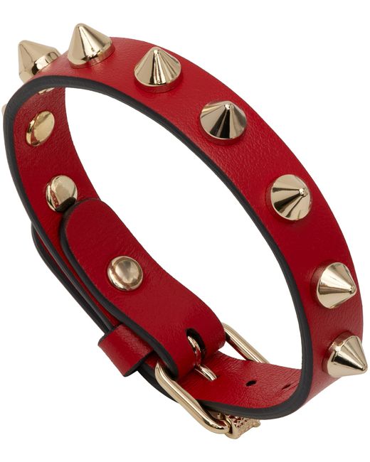 Christian Louboutin Red Loubilink Spike Bracelet