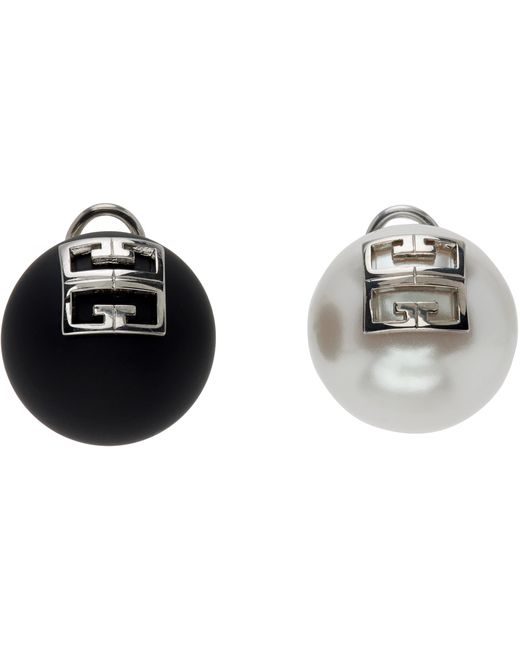 Givenchy Black White 4G Earrings
