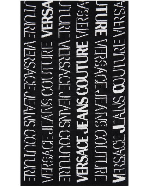 Versace Jeans Couture Black Logo Scarf
