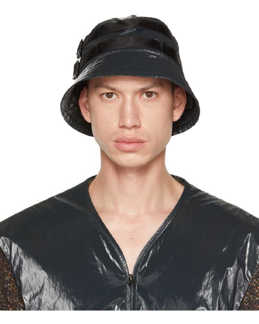 A. A. Spectrum Navy Coated Bucket Hat