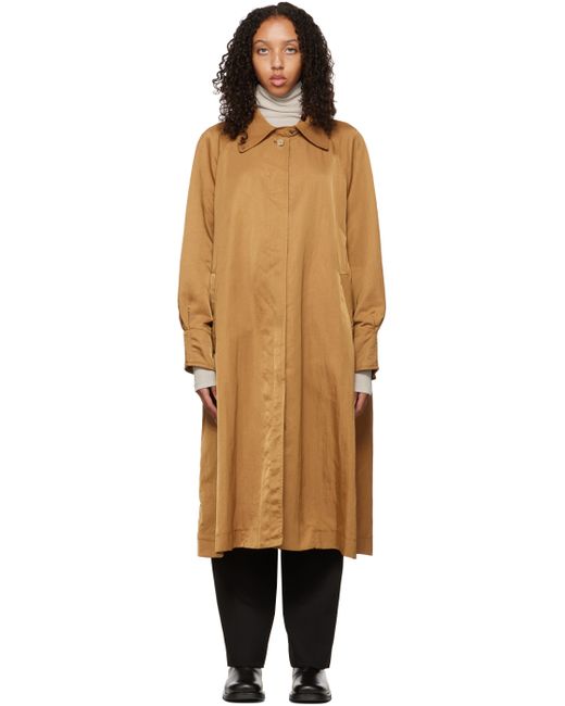 Deveaux New York Tan Buttoned Trench Coat