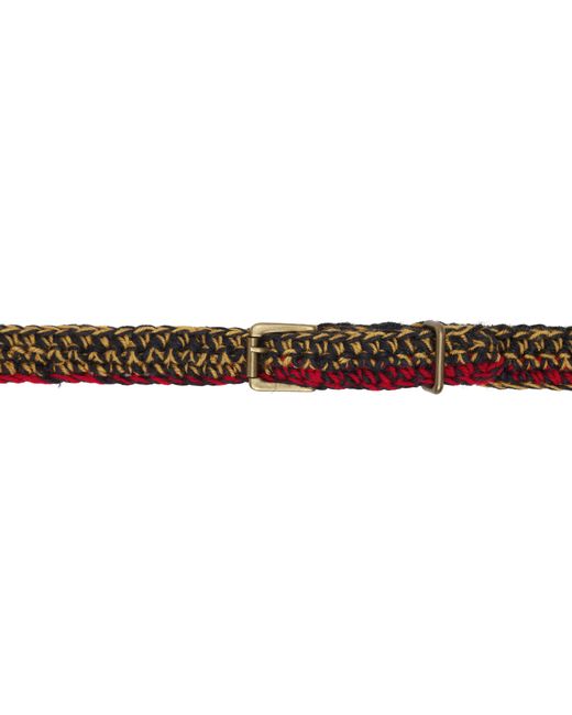 Nicholas Daley Multicolor Crocheted Belt