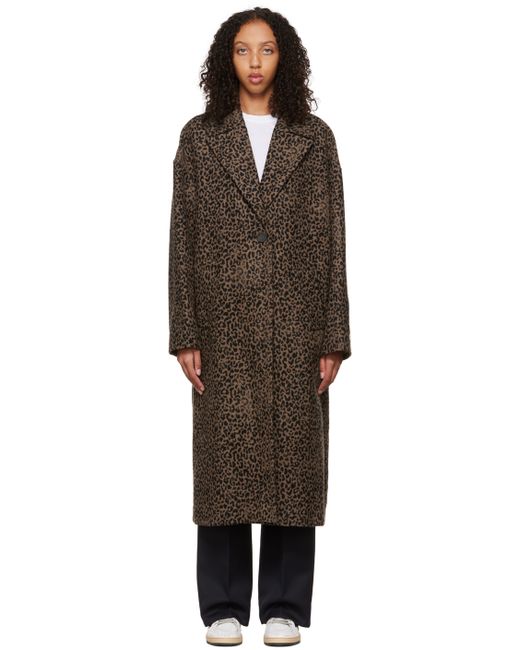 Golden Goose Brown Single-Breasted Cocoon Coat