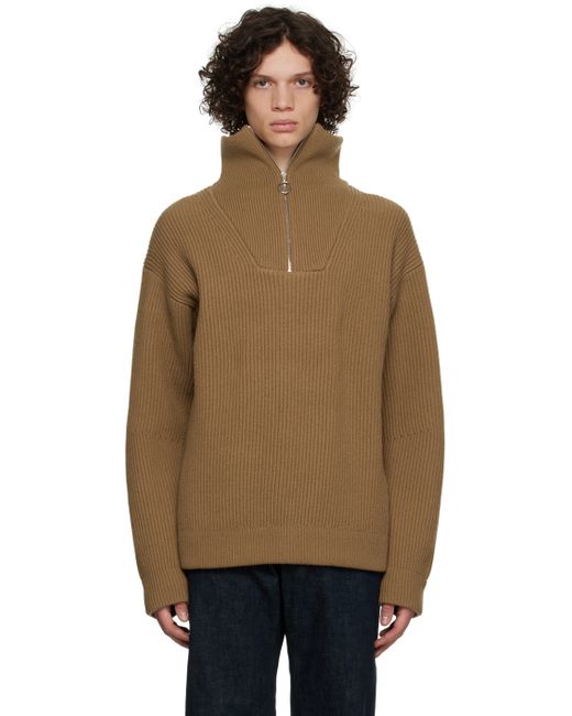 Joseph Tan Half-Zip Sweater