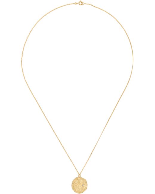 Completedworks Gold Textured Pendant Necklace