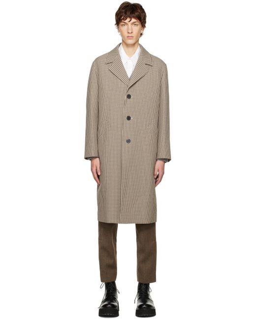 Solid Homme Check Coat