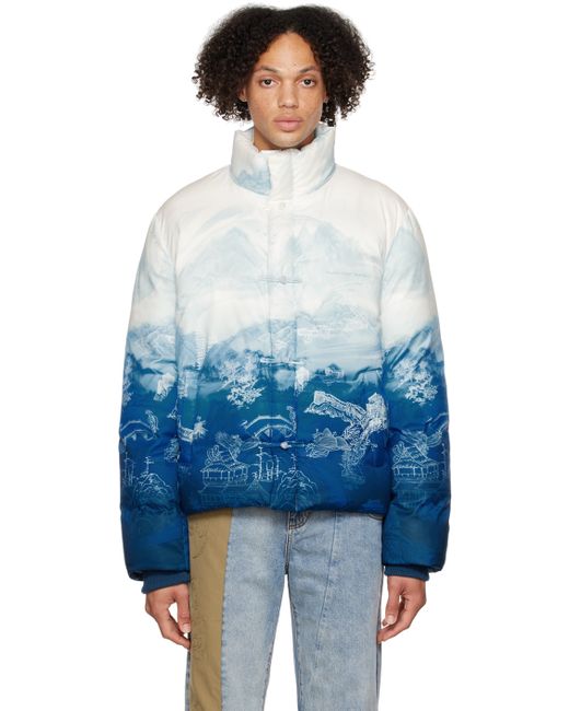 Feng Chen Wang White Painting Down Jacket