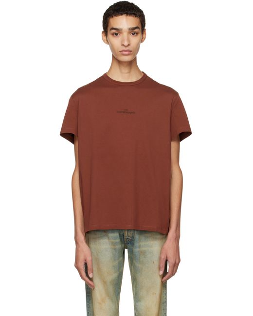 Maison Margiela Brown Embroidered T-Shirt
