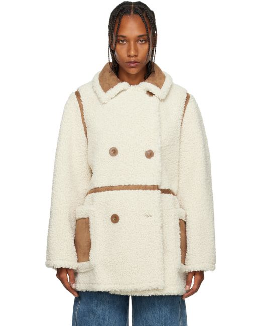 Stand Studio Off-White Chloe Faux-Shearling Jacket