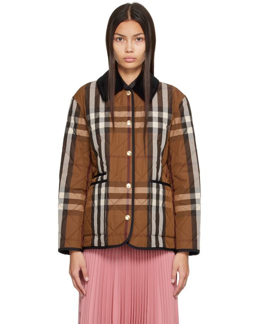 Burberry Check Diamond Quilted Jacket