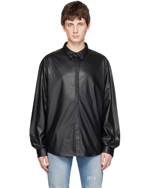 Rta Shay Faux-Leather Shirt
