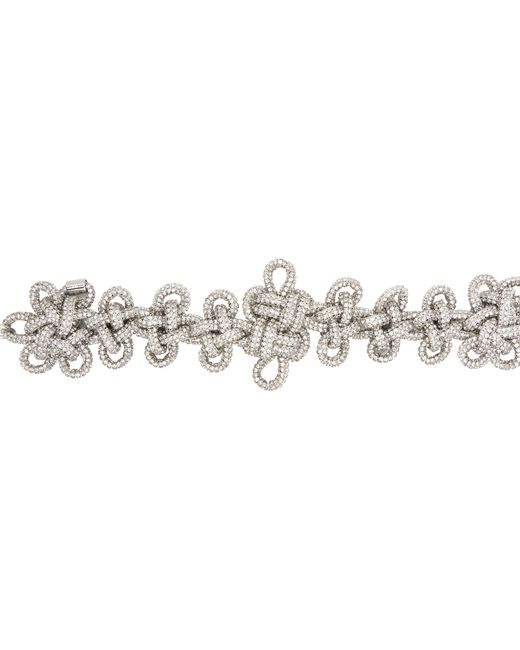 Kara Silver Crystal Knot Belt