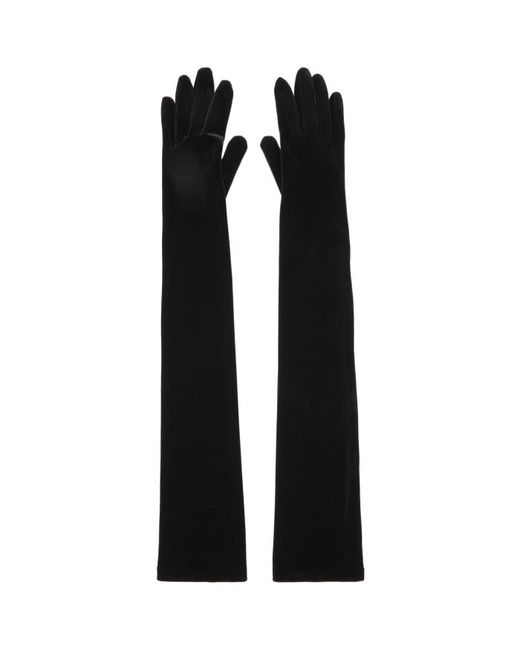 Balenciaga Velour Sofia Long Gloves