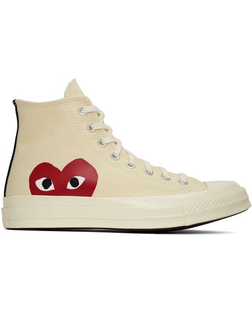 Comme Des Garçons Play Off-White Converse Edition Chuck 70 Hi Sneakers