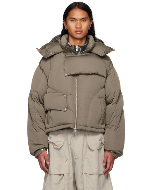 Heliot Emil Taupe Sociality Down Jacket