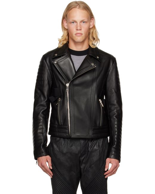 Balmain Paneled Leather Jacket